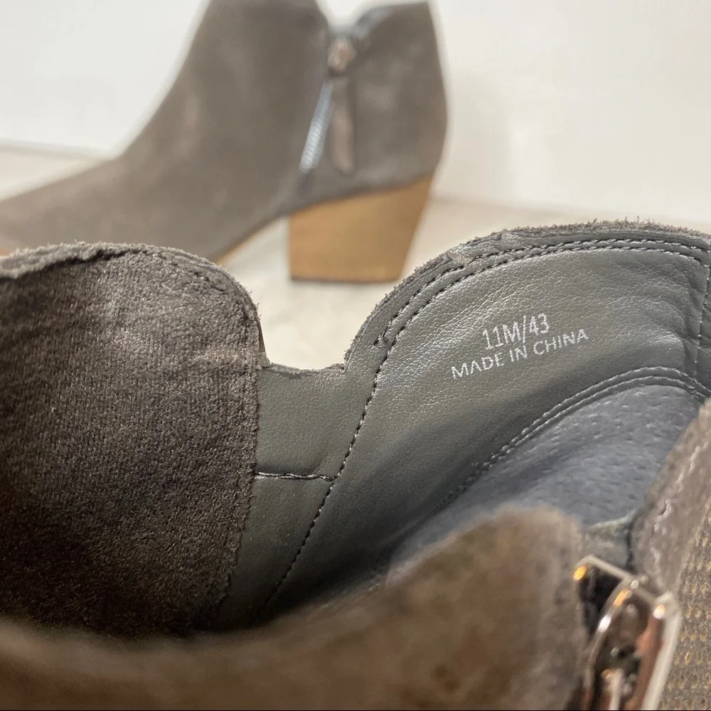 Vince Camuto Nethera Perforated Suede Gray Boot 11M - Picture 10 of 16